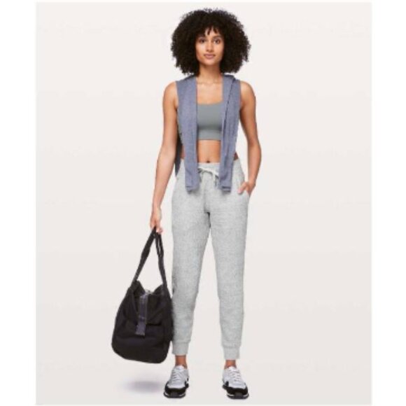 Lululemon Warm Down Jogger II 28" Heathered Melody Light Grey Size 2 MSRP $98 - Picture 1 of 14